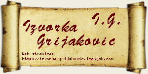Izvorka Grijaković vizit kartica